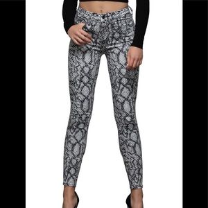 Good American Good Waist Snake Print Jeans
